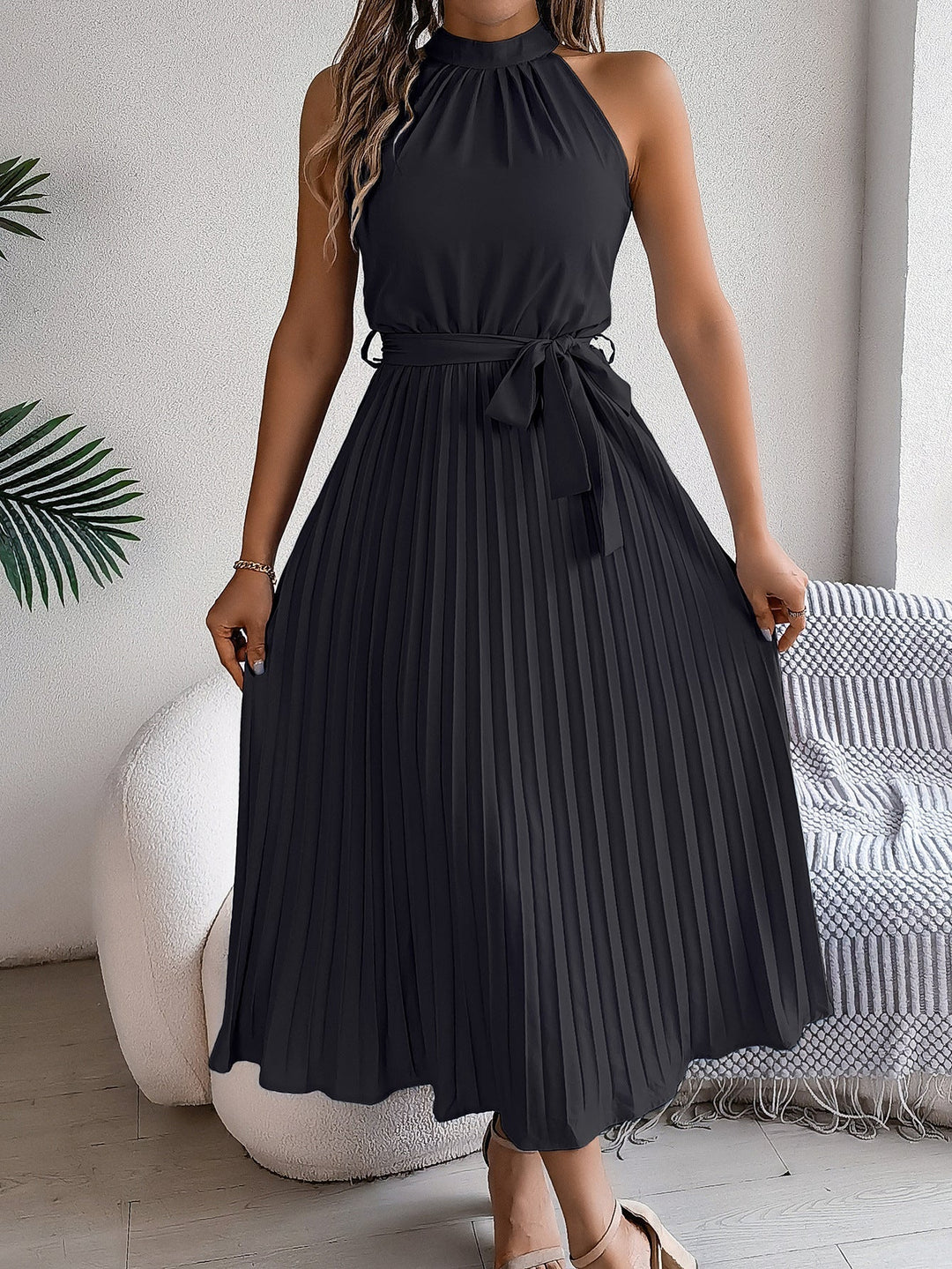 CEDRINE™ – Anmutiges plissiertes Midikleid