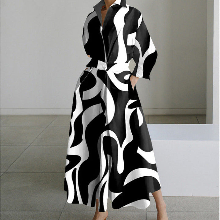 SOFER™ - Elegantes Wickel-Maxikleid mit Kragen
