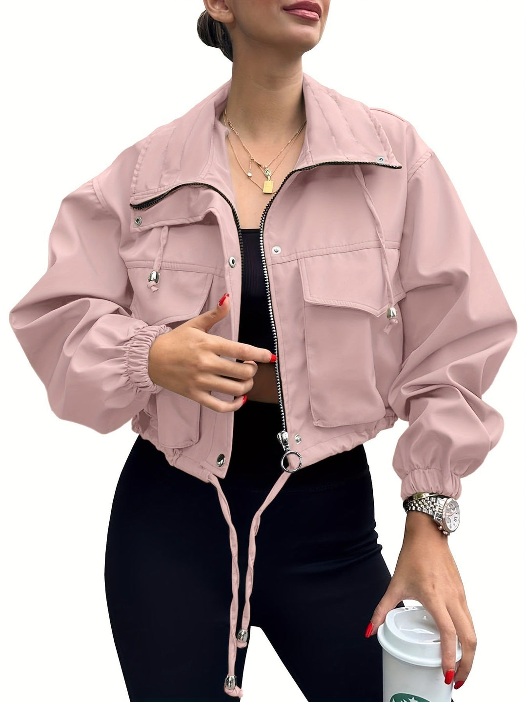 AGAPITA™ – Leichte bauchfreie Jacke mit Reißverschluss