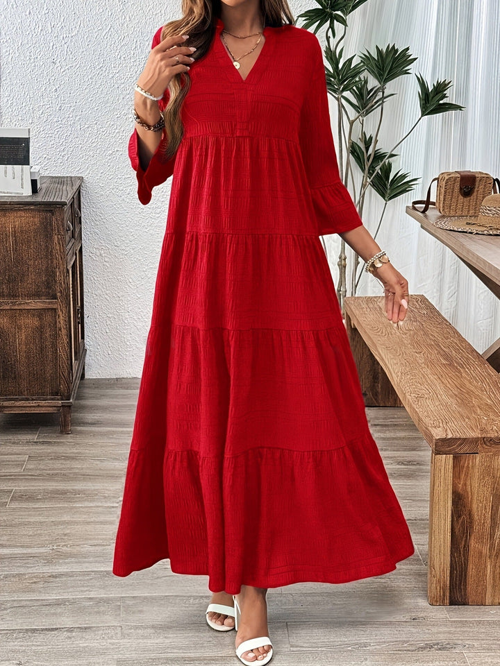 STELLA™ - Legeres Sommer-Maxikleid mit V-Ausschnitt