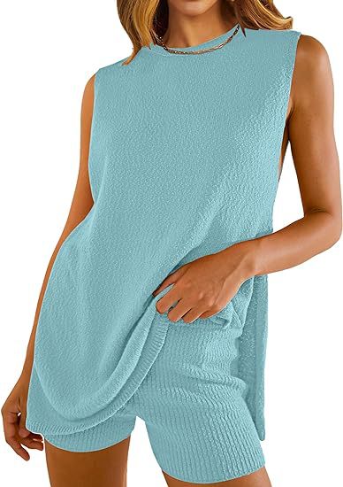 SAVINA™ – Ärmelloser Lounge-Pullover und Shorts-Duo
