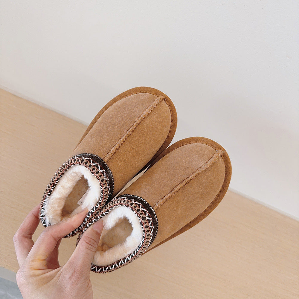 HALO™ - Bequeme, flauschige Outdoor-Pantoletten aus geflochtenem Wildleder