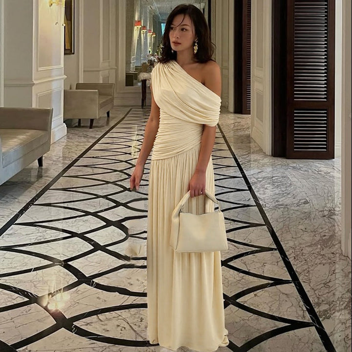 ROSETTA™ – Elegantes bodenlanges Abendkleid mit einer Schulter