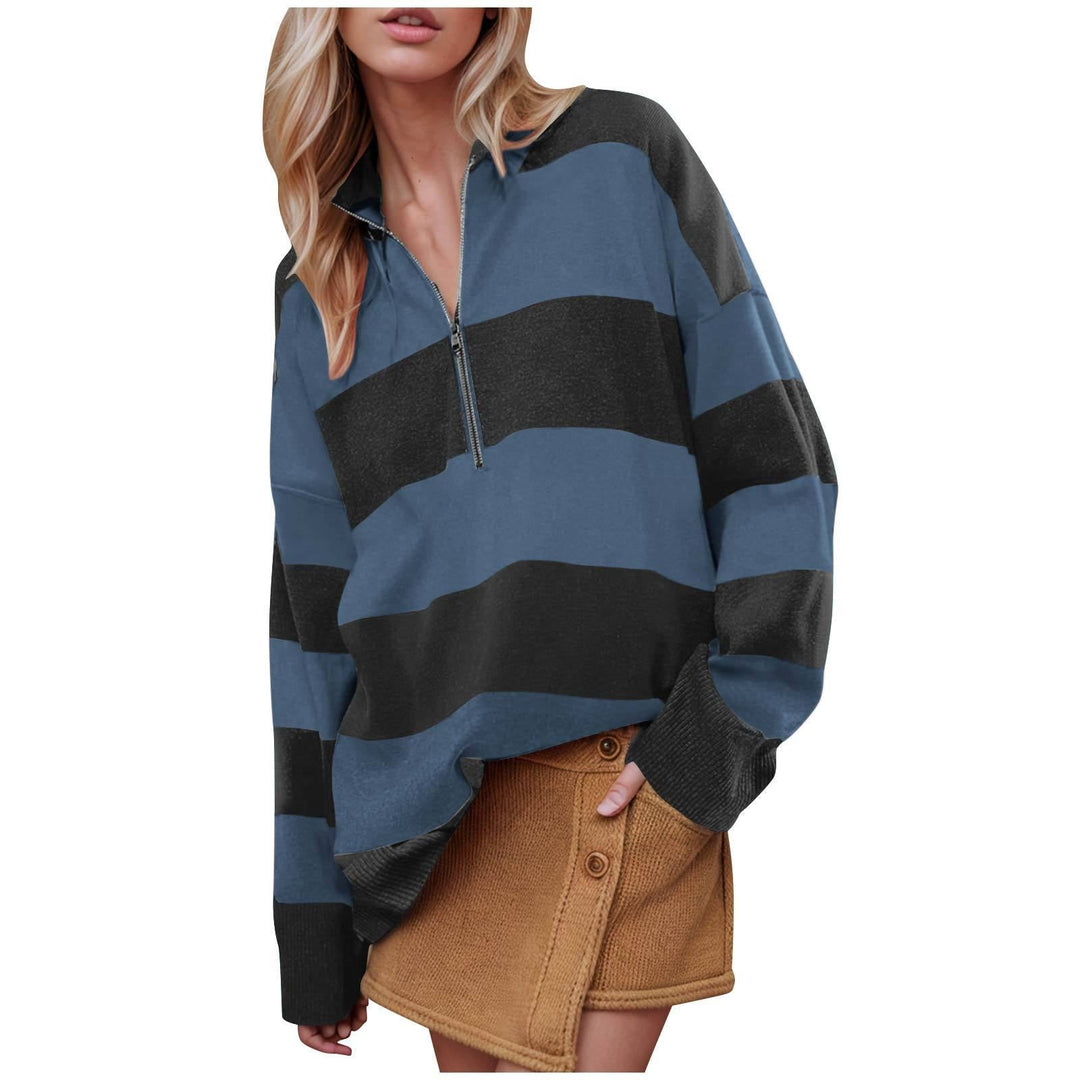 CAMILLA™ - Gemütlicher Langarm-Pullover mit halbem Reißverschluss