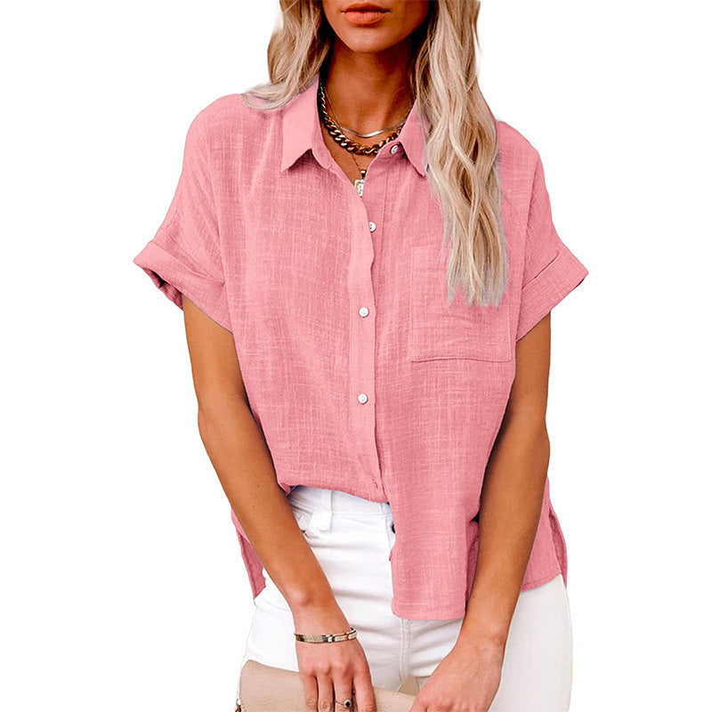AUDRINE™ – Bequeme legere Bluse mit Knopfleiste