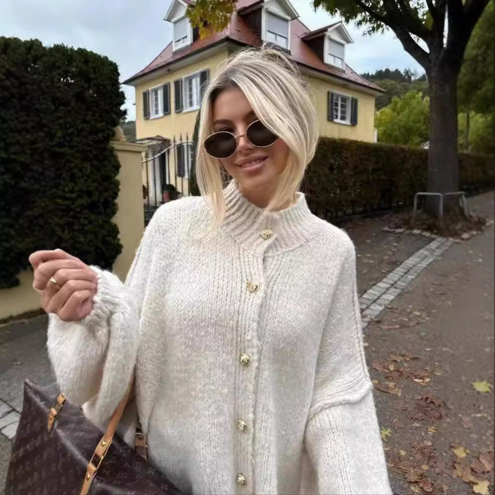 GANI™ – Klassischer durchgeknöpfter Langarmcardigan