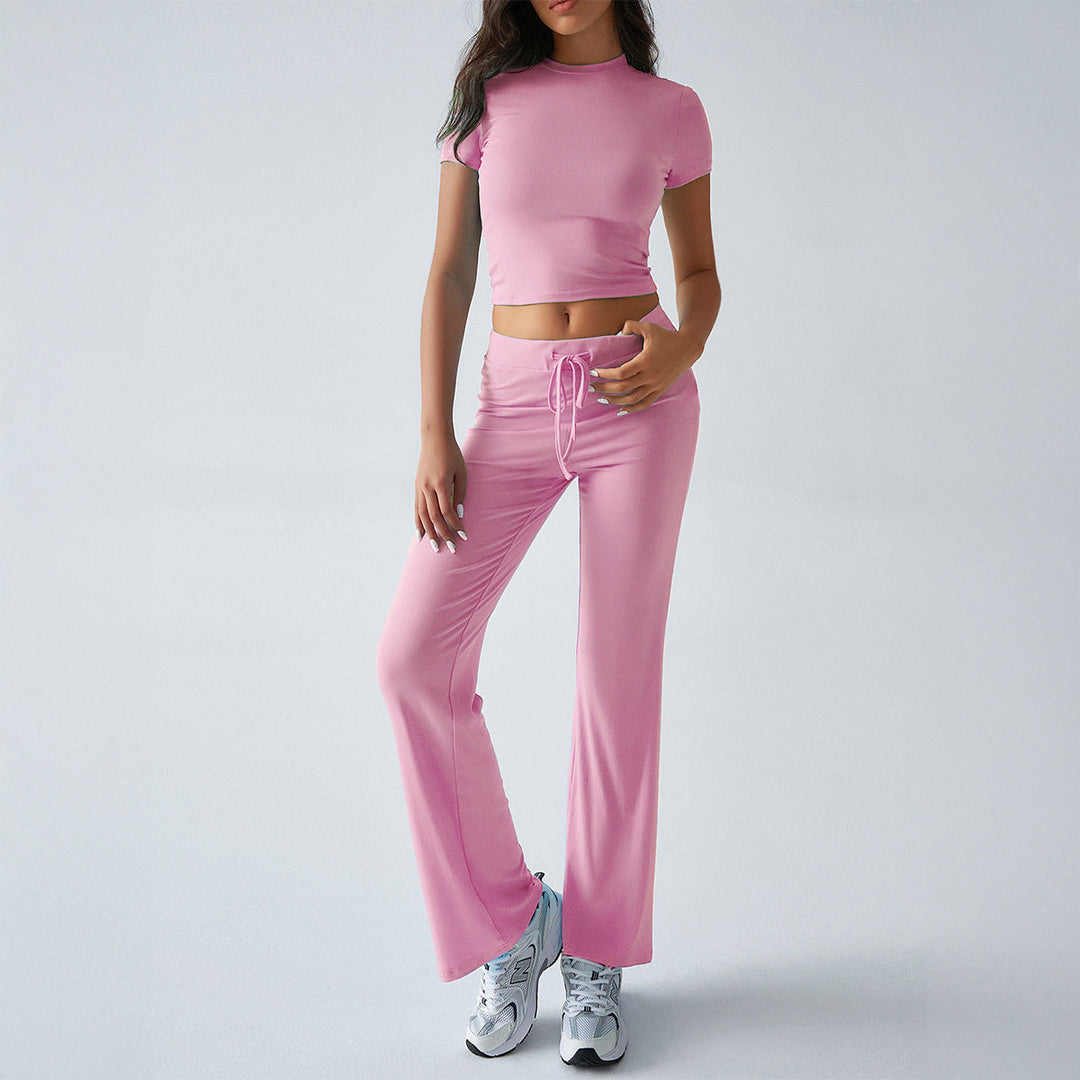 MARGARITA™ – Alltägliches Kurzarm-Crop-Top- und Jogger-Set