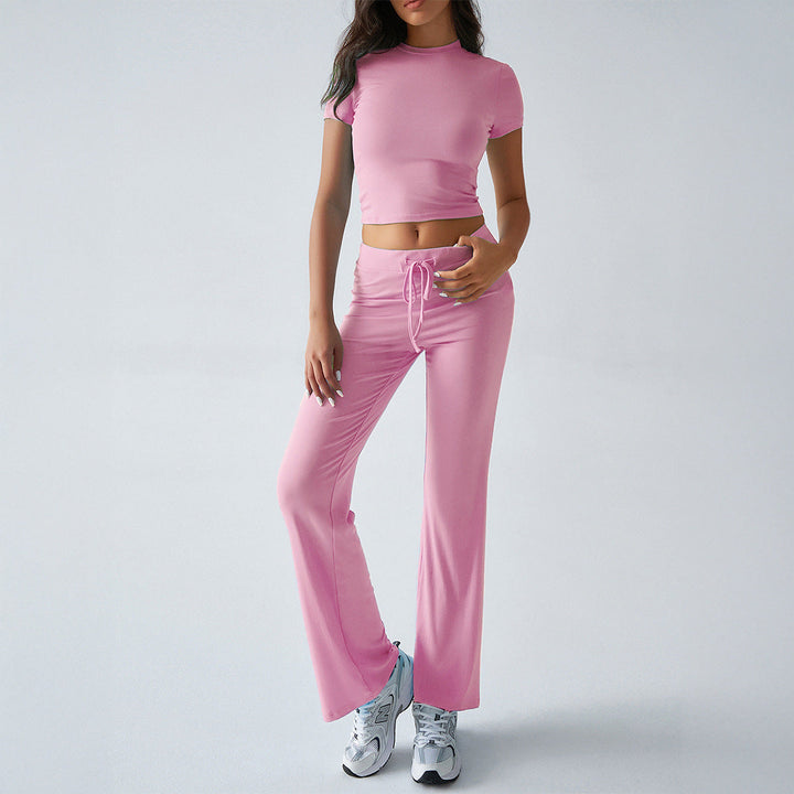 MARGARITA™ – Alltägliches Kurzarm-Crop-Top- und Jogger-Set