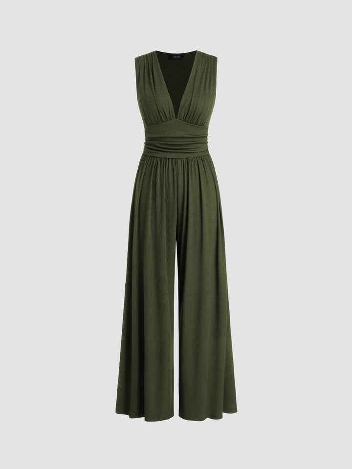 CHARITY – Schicker ärmelloser Overall mit weitem Bein