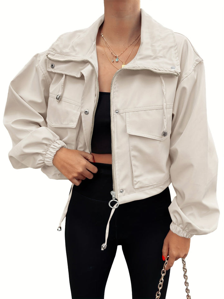 AGAPITA™ – Leichte bauchfreie Jacke mit Reißverschluss