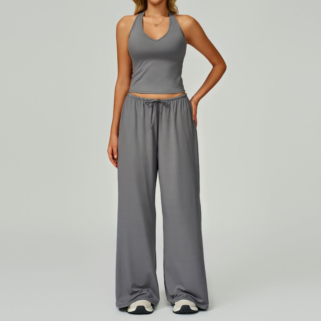 ARAYA™ - Set aus lässigem Crop-Tanktop und Hose mit weitem Bein