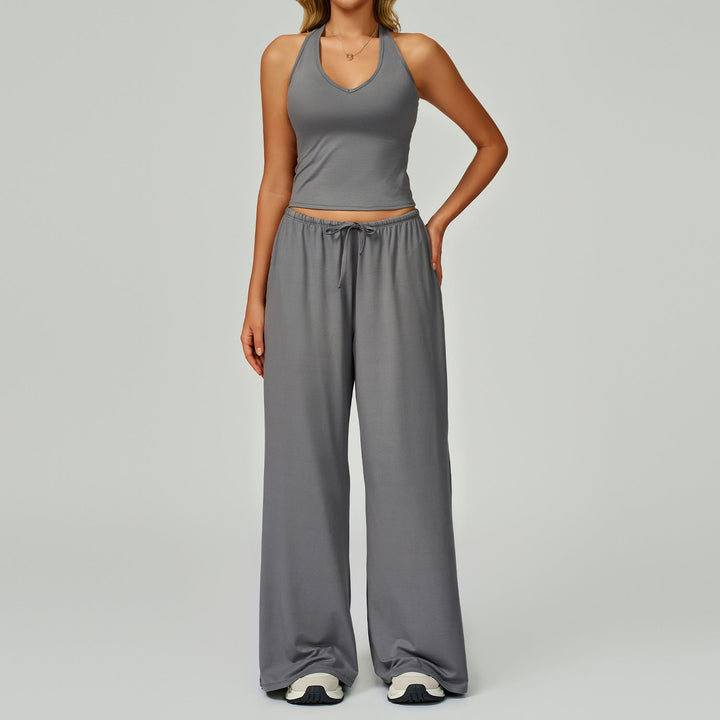 DINGDING™ – Lässiges bauchfreies Tanktop und weites Hosen-Set