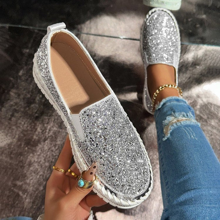 RUBEA™ – Modische Slip-On Glitzer-Loafer für den Alltag