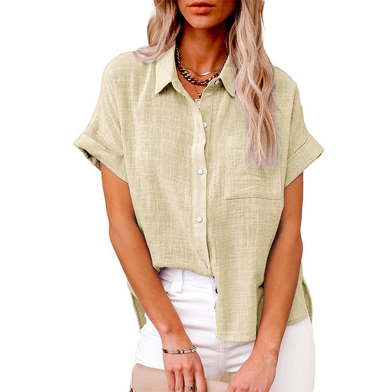 AUDRINE™ – Bequeme legere Bluse mit Knopfleiste