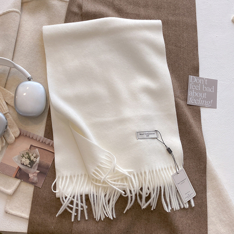 KHIONNE™ - Bequeme weiche unifarbene Schal-Stola mit Quasten
