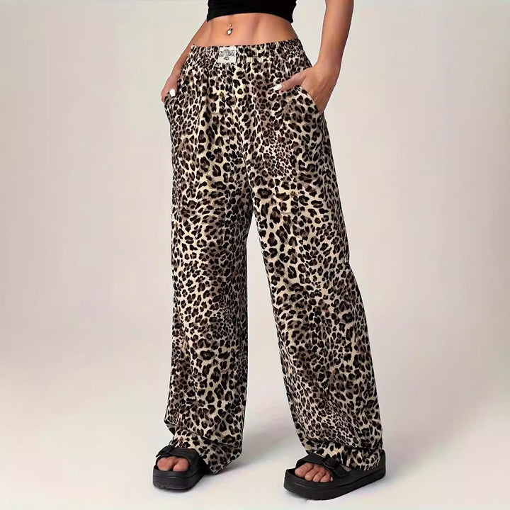 LIEZEL™ – Bequeme Hose mit geradem Bein und Leopardenmuster