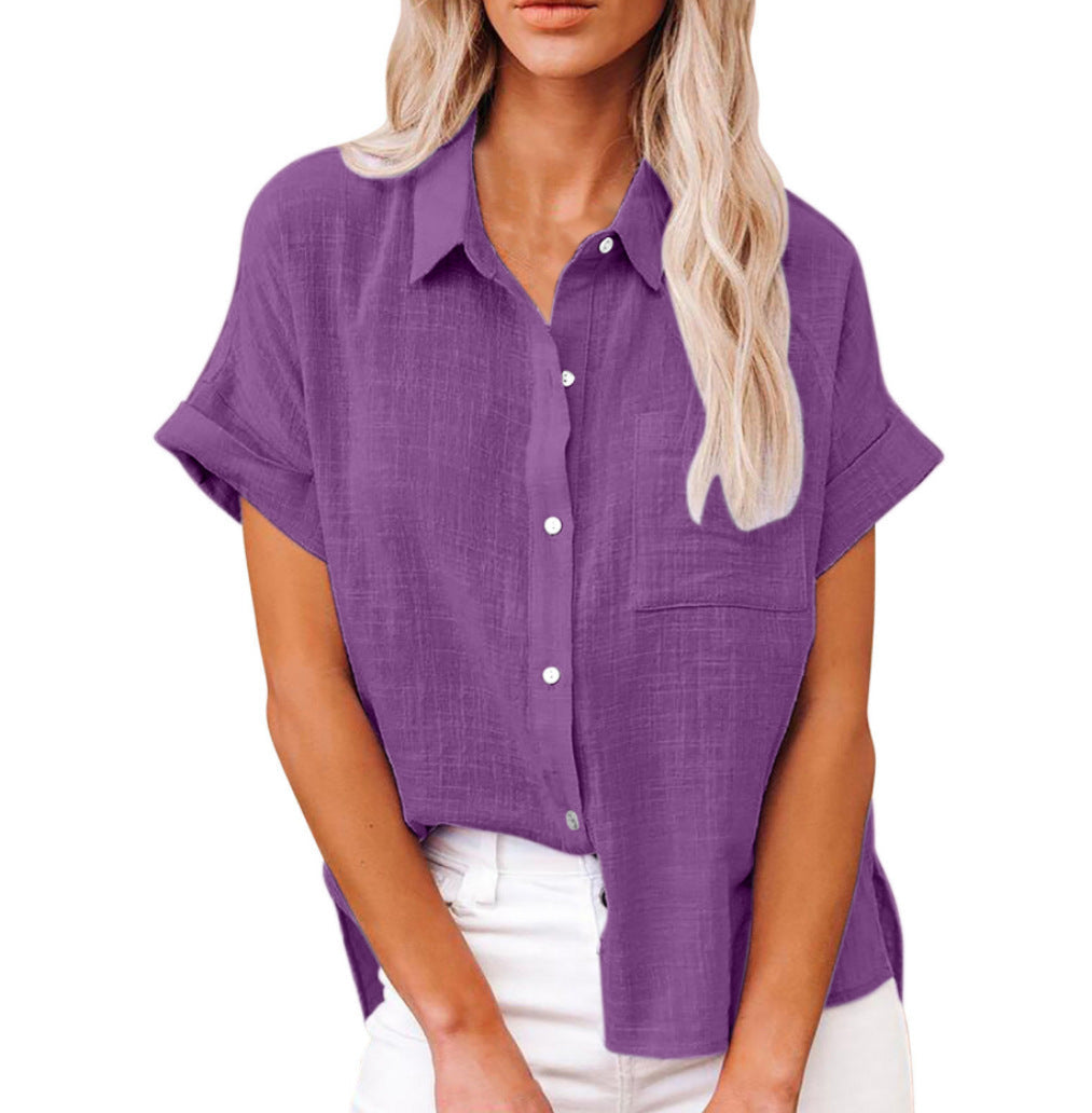 AUDRINE™ – Bequeme legere Bluse mit Knopfleiste