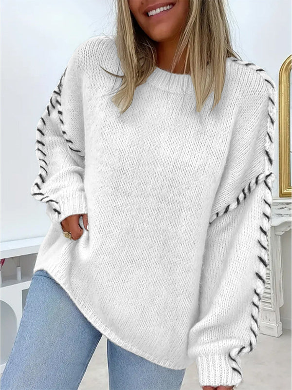 KALIYAH™ - Lässiger Rundhals-Langarmpullover
