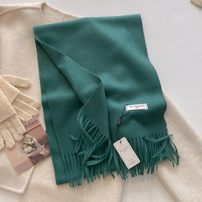 KHIONNE™ - Bequeme weiche unifarbene Schal-Stola mit Quasten