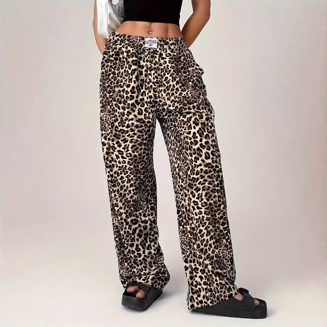 LIEZEL™ – Bequeme Hose mit geradem Bein und Leopardenmuster