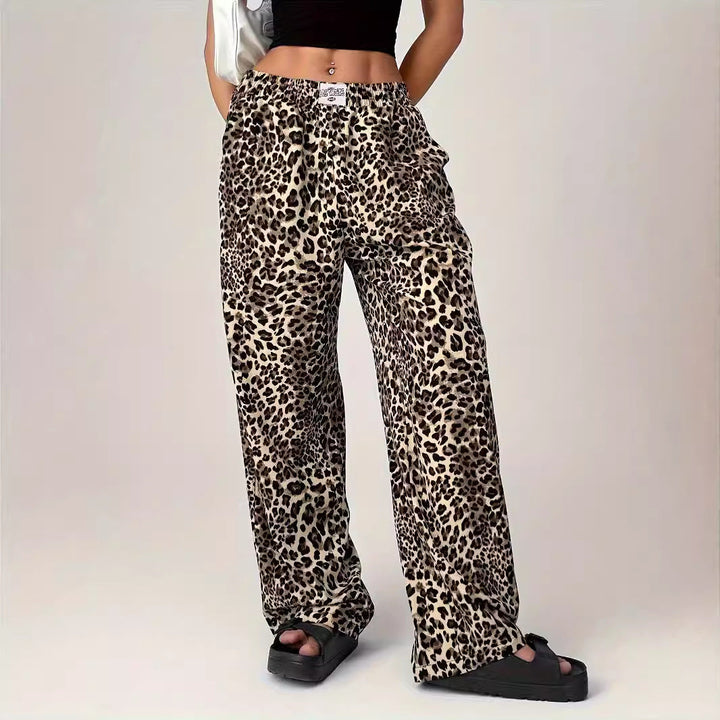 LIEZEL™ – Bequeme Hose mit geradem Bein und Leopardenmuster