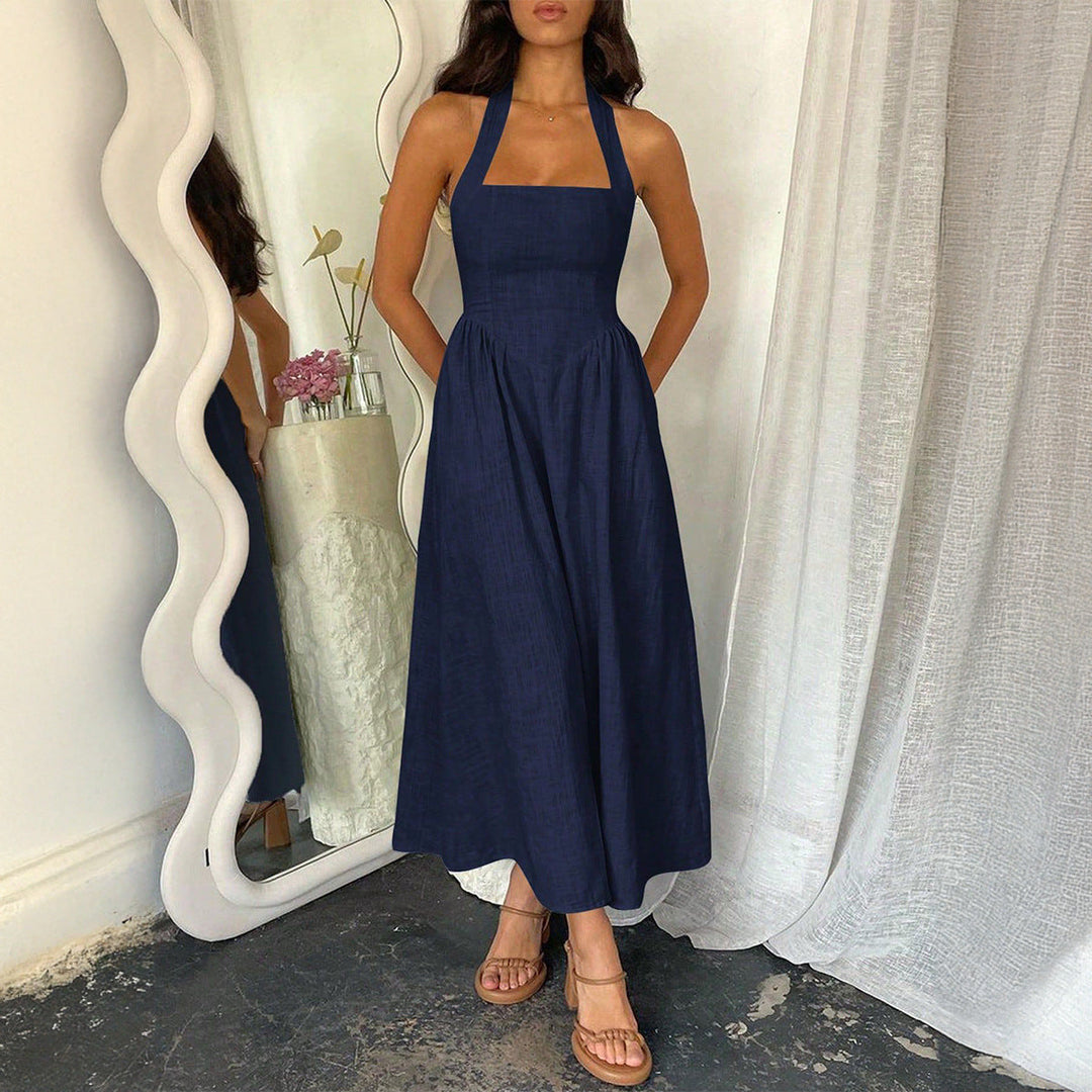 MYRNA™ - Vintage Sommer Ärmelloses Neckholder A-Linie Maxikleid