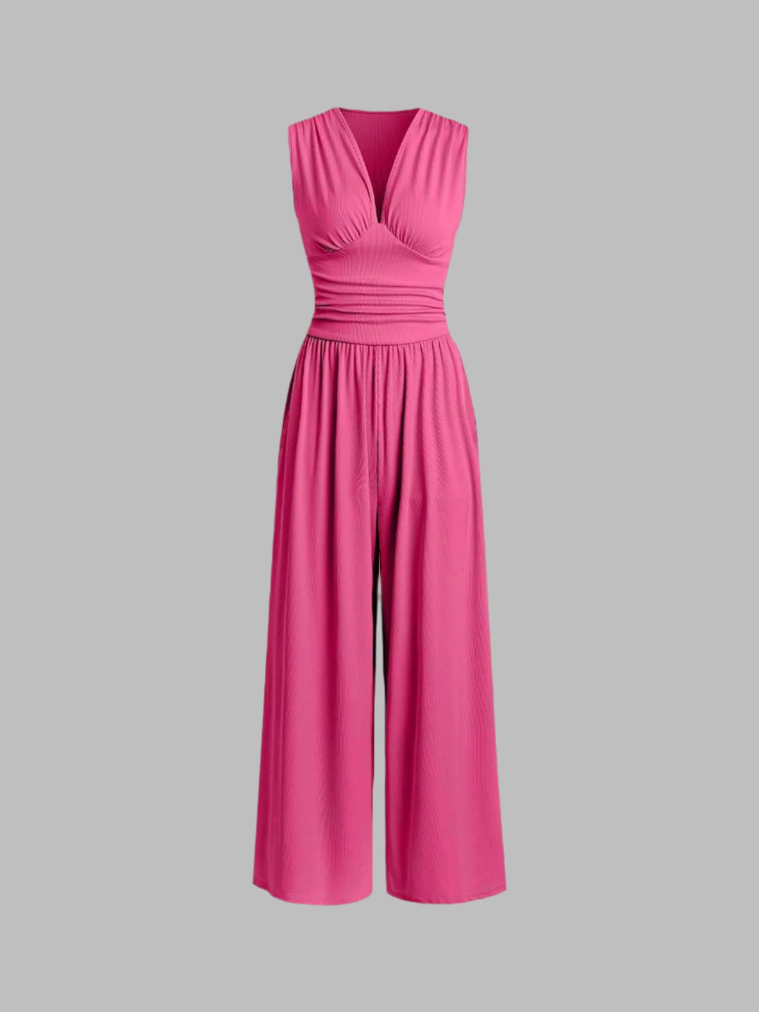 CHARITY – Schicker ärmelloser Overall mit weitem Bein