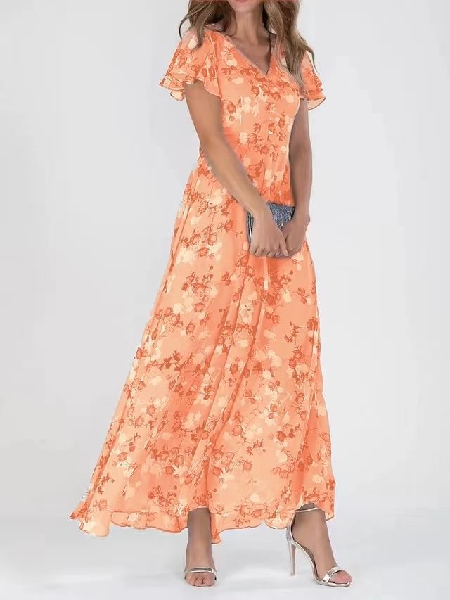 BRENDA™ – Fließendes florales Maxikleid