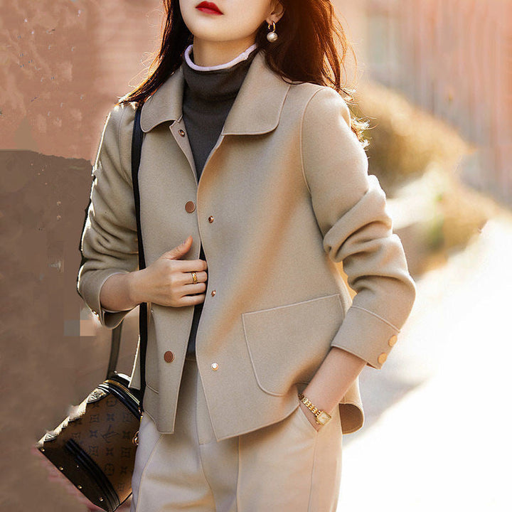 OVIDIA™ - Eleganter, langärmeliger Blazer mit Knopfleiste und Kragen