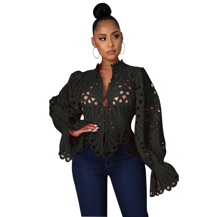 ISALI™ - Elegante asymmetrische Bluse mit Volantärmeln