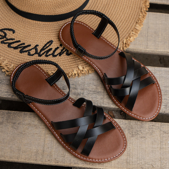 LOWITA™ – Lässige rutschfeste Sandalen mit überkreuzten Riemen