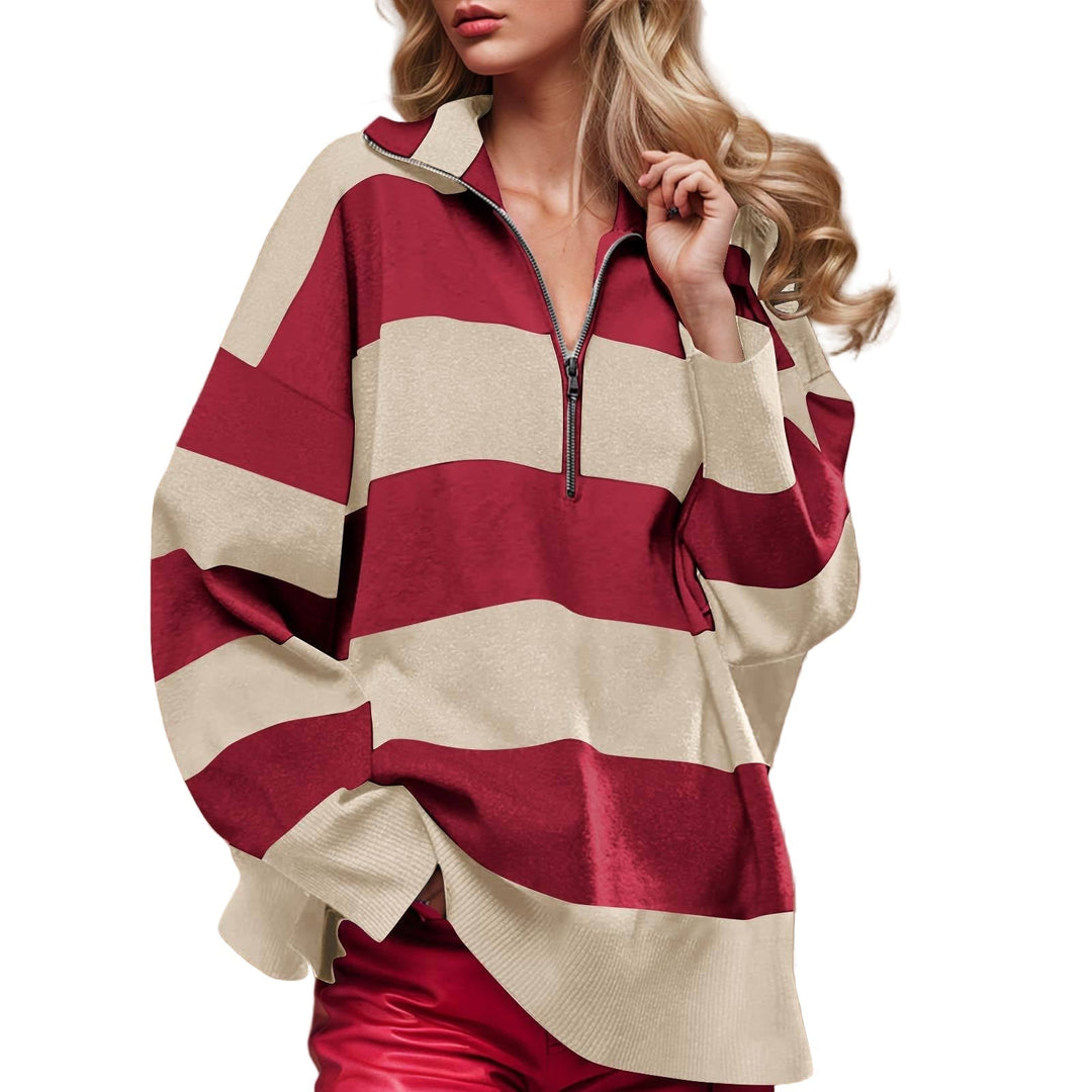 CAMILLA™ - Gemütlicher Langarm-Pullover mit halbem Reißverschluss