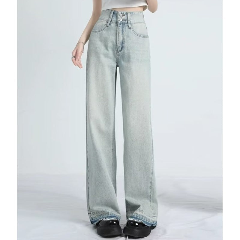 MAVINA™ – Sommer Loose Fit Saum Jeans
