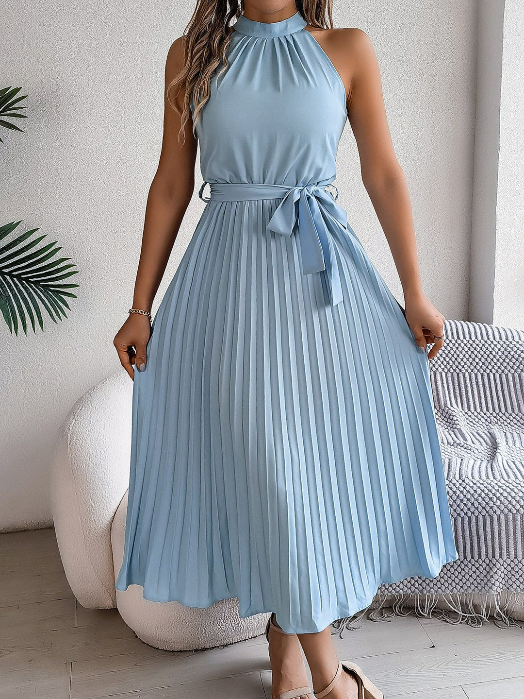 CEDRINE™ – Anmutiges plissiertes Midikleid