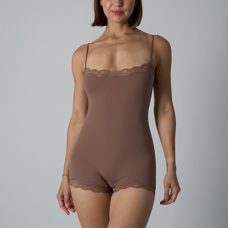 MARILYN™ – Schicker, schmaler, nahtloser Body mit Spaghettiträgern