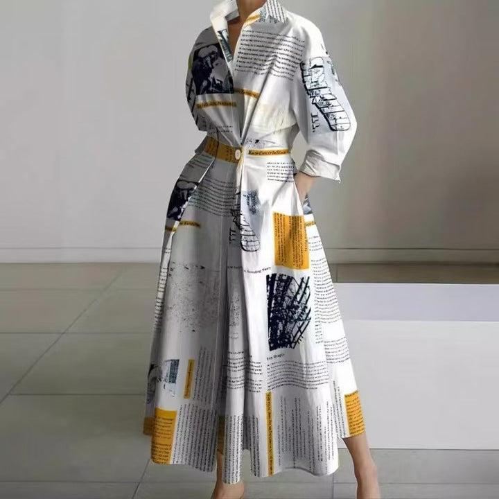 SOFER™ - Elegantes Wickel-Maxikleid mit Kragen
