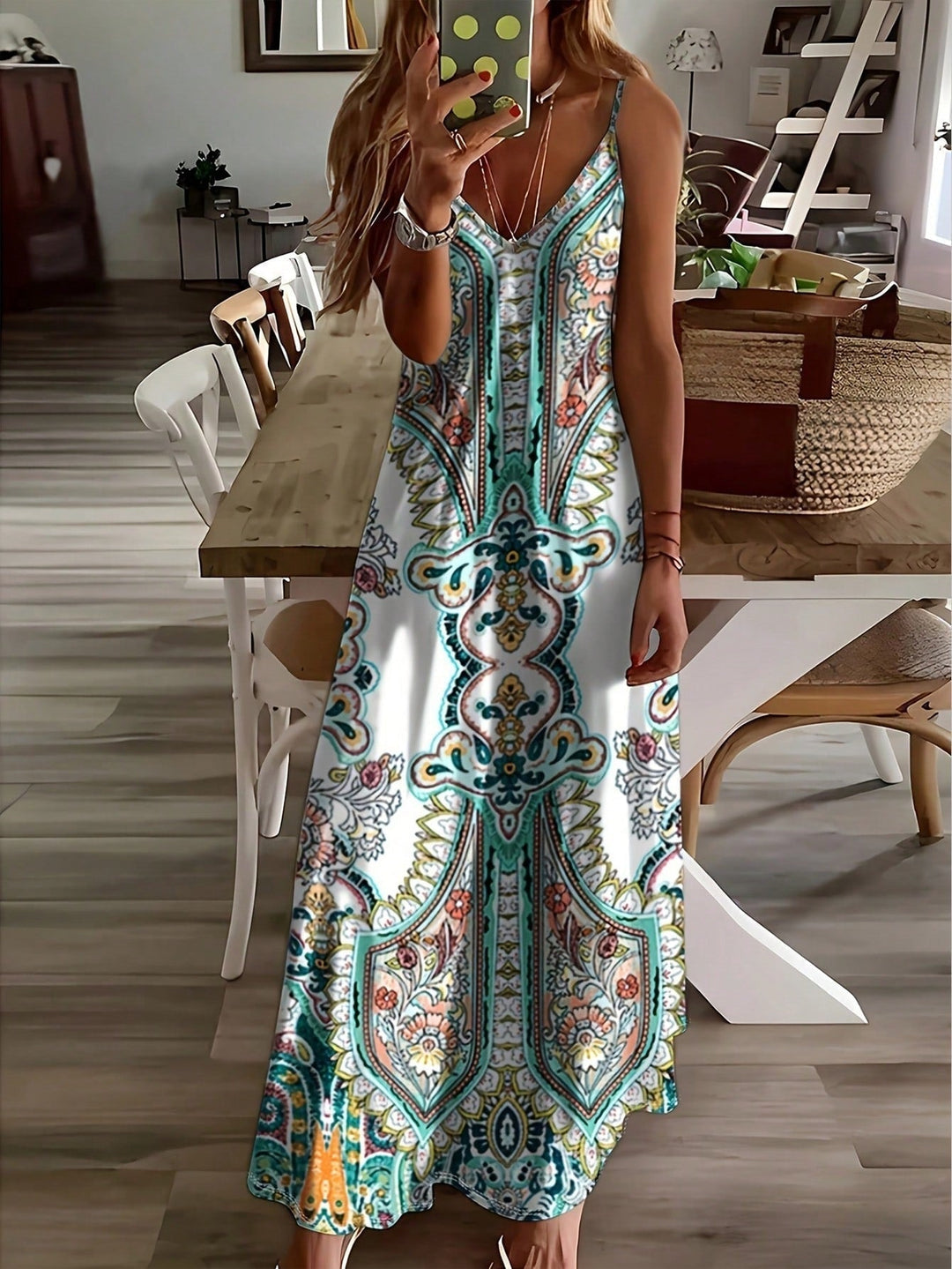 PUGAR™ – Schickes ärmelloses Maxikleid mit Trägern für den Sommer