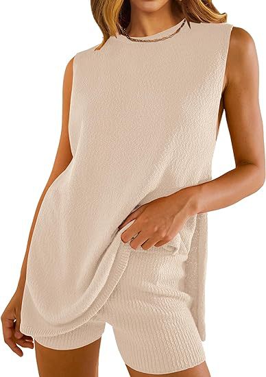 SAVINA™ – Ärmelloser Lounge-Pullover und Shorts-Duo