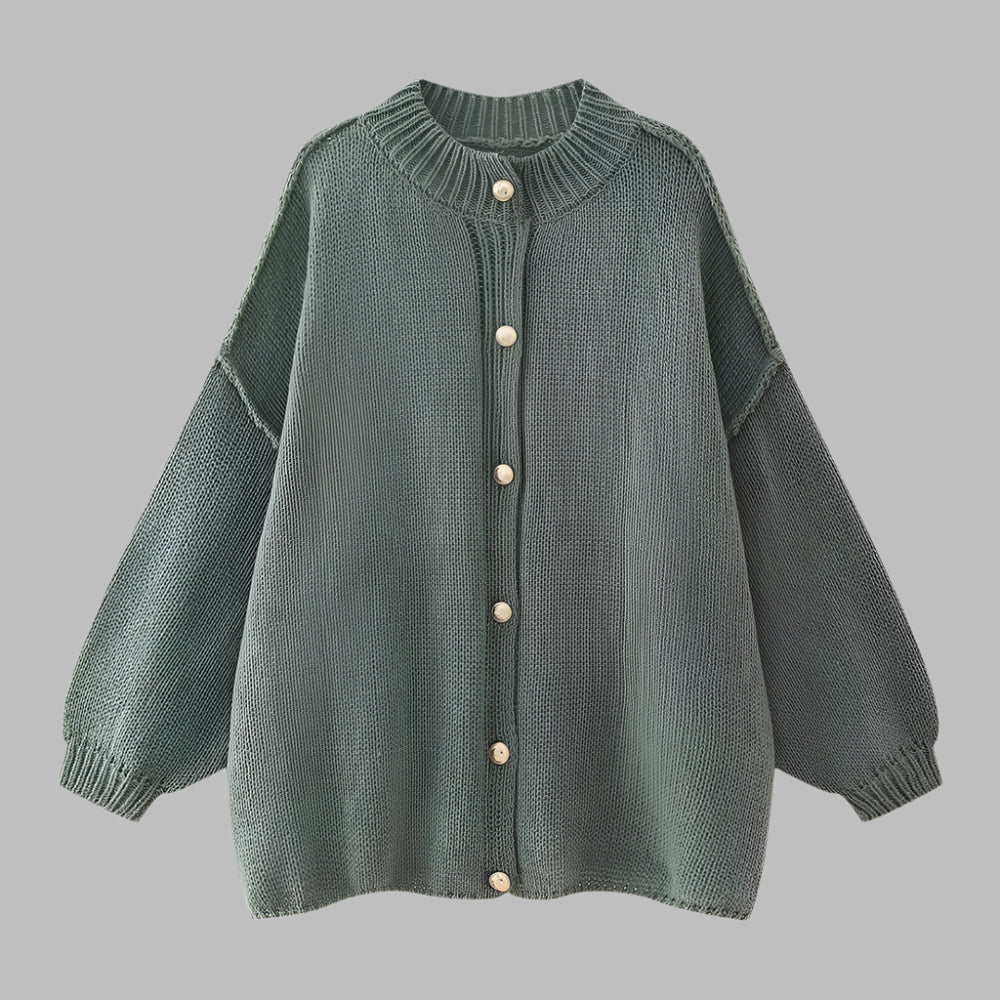 GANI™ – Klassischer durchgeknöpfter Langarmcardigan