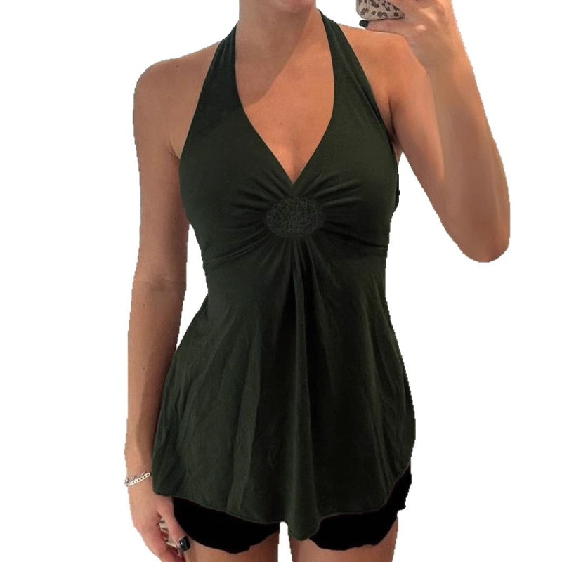 ELSATI™ – Freizeitliches Basic Neckholder-Top