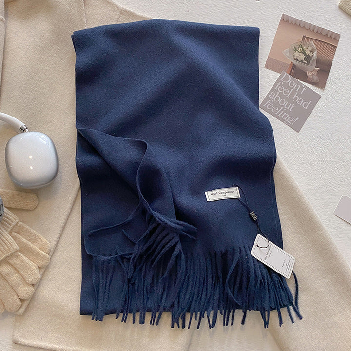 KHIONNE™ - Bequeme weiche unifarbene Schal-Stola mit Quasten