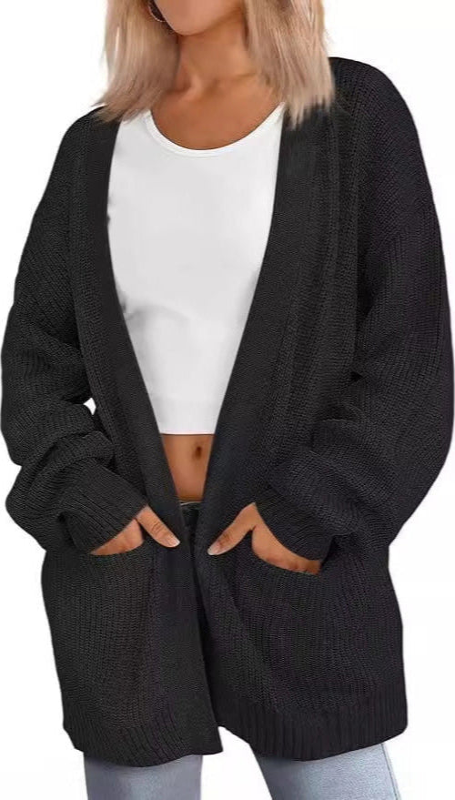 HANSEL™ - Leichter, locker sitzender Cardigan mit V-Ausschnitt