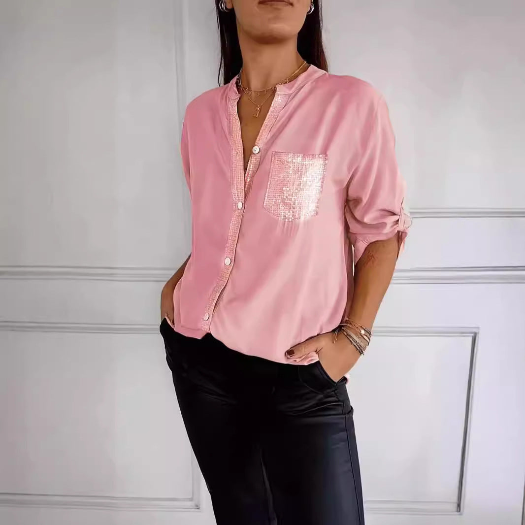 DANICA™ - Paillettenverzierte Bluse