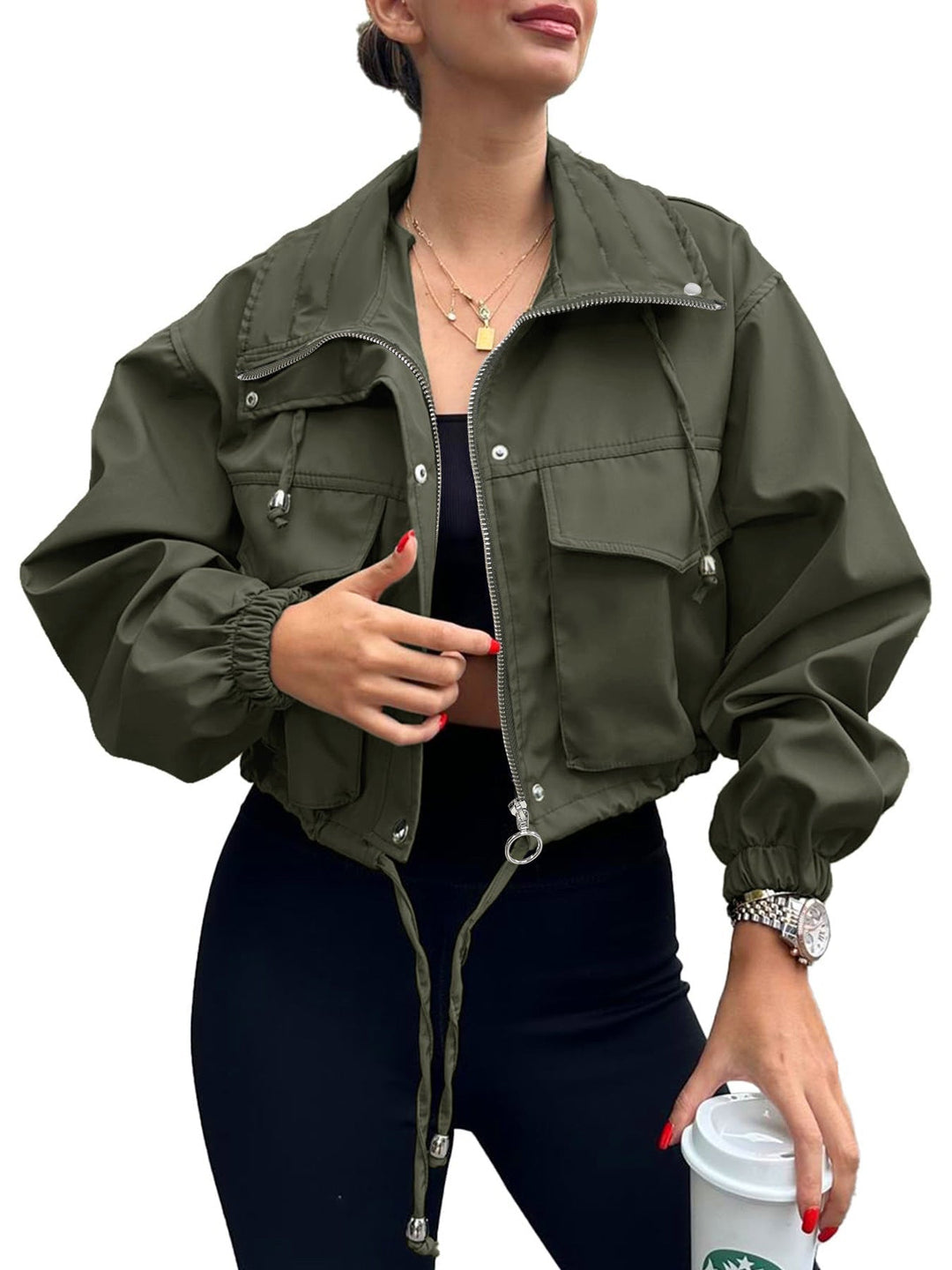 AGAPITA™ – Leichte bauchfreie Jacke mit Reißverschluss