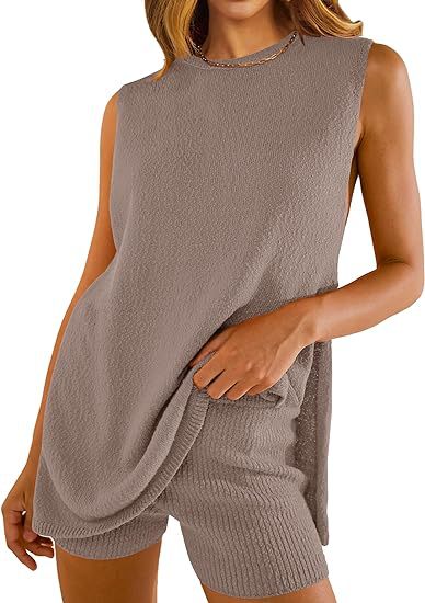 SAVINA™ – Ärmelloser Lounge-Pullover und Shorts-Duo