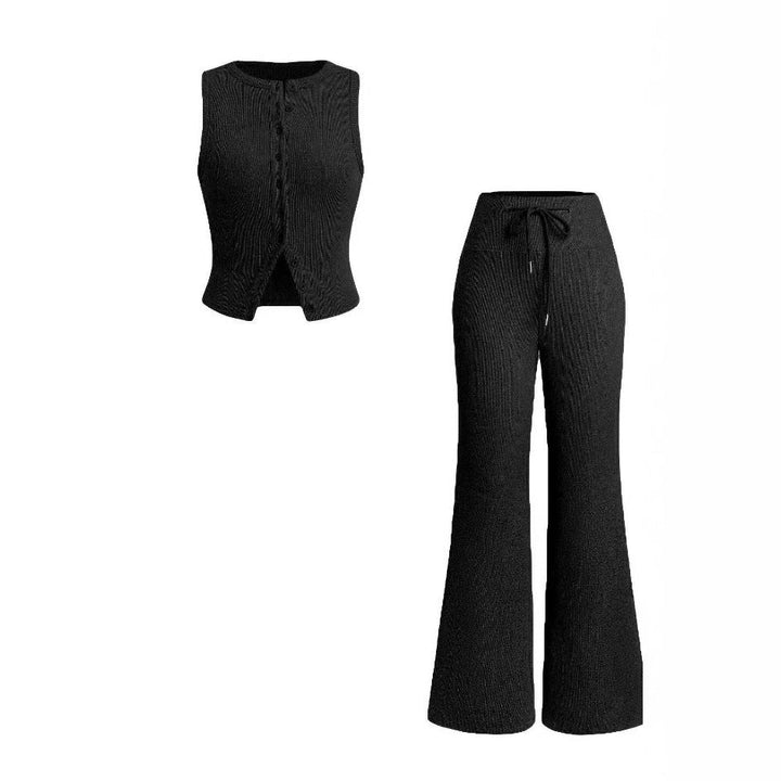 HILDA™ – Damen Ärmellose Weste & Hose mit weitem Bein