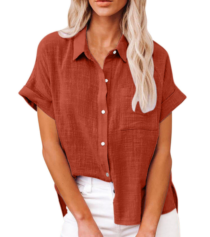 AUDRINE™ – Bequeme legere Bluse mit Knopfleiste