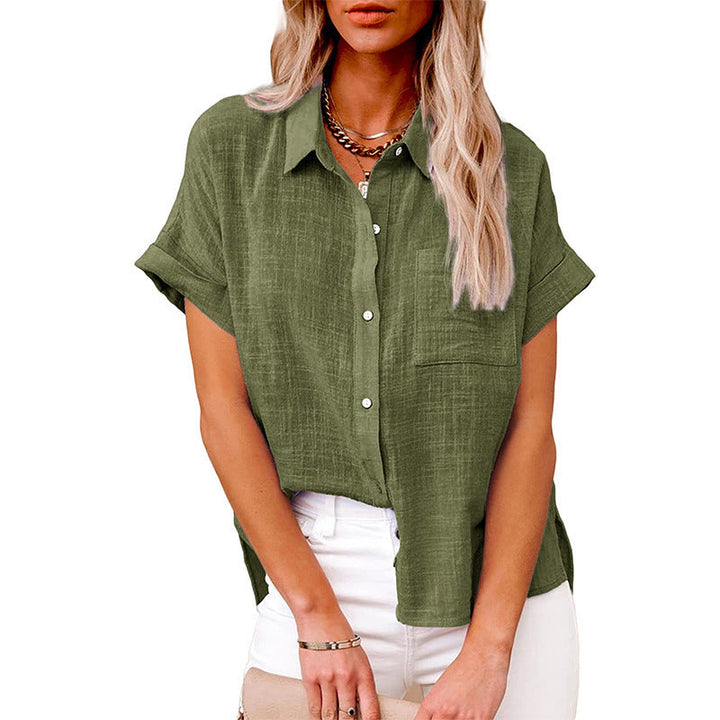 AUDRINE™ – Bequeme legere Bluse mit Knopfleiste