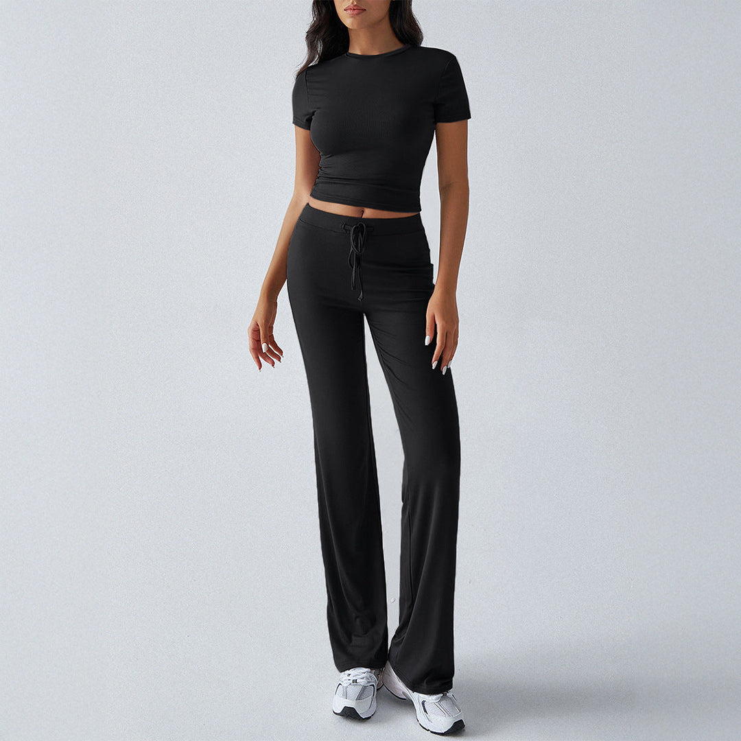 MARGARITA™ – Alltägliches Kurzarm-Crop-Top- und Jogger-Set