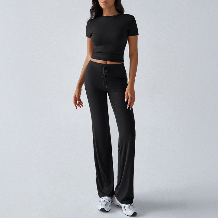 MARGARITA™ – Alltägliches Kurzarm-Crop-Top- und Jogger-Set